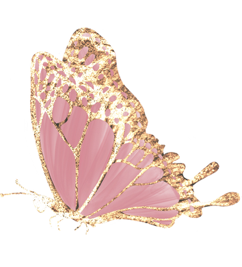 Pink gold butterfly